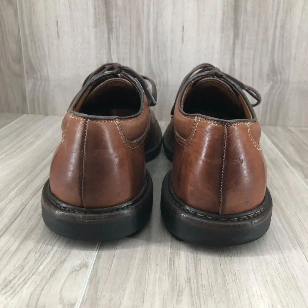Allen Edmonds Shoes Mens 11B Wilbert Brown Leather Lace Up Derby Oxfords